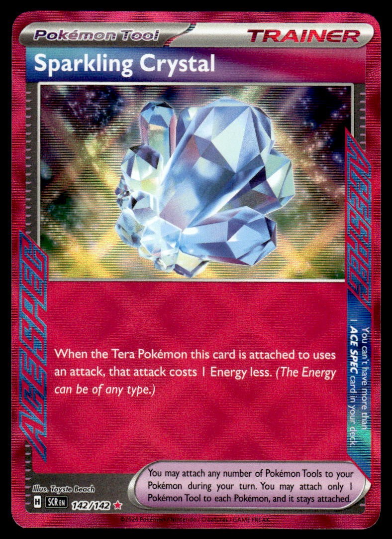 Pokemon TCG Stellar Crown #142/142 Sparkling Crystal NM
