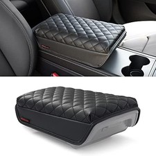 KMMOTORS Model Y Model 3 2021-2024 Center Console Cover Quilted Black Armrest Cu
