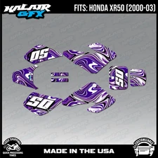 Graphics Kit for Honda XR50 (2000-2003) XR 50 Snagged Series - Purple