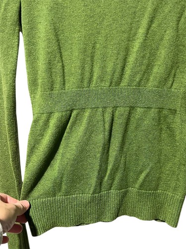 Abercrombie and Fitch Kids Green Cardigan Front Bow Detail Rhinestone Buttons - Picture 9 of 12