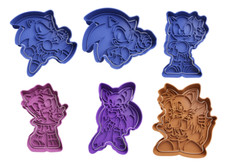 Sonic Cookie Cutters + insert - approx. 8cm
