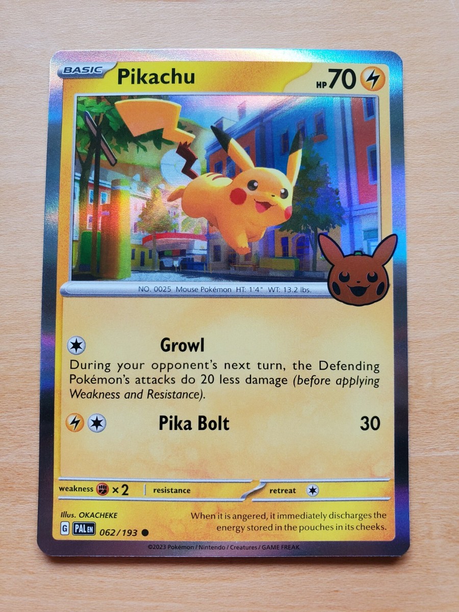 Pokemon Pikachu 2023 Trick Or Trade Halloween Holo Stamped Card