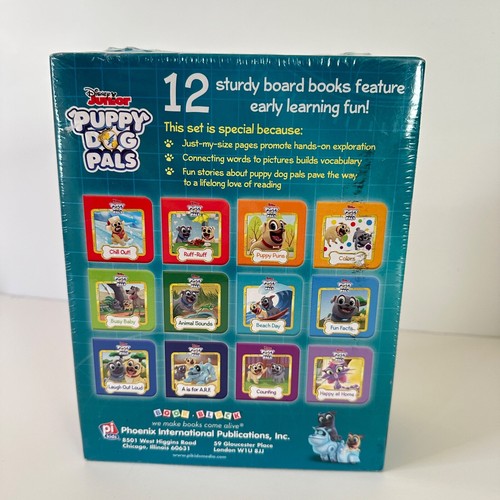 Disney Puppy Dog Pals Board Book Set, 12 Mini Board Books, NEW (Board Books) - Foto 4 di 7