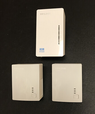 TP-Link AV500 WiFi Range Extender TL-WPA4220 w/ 2 Ethernet Adapters TL-PA4010