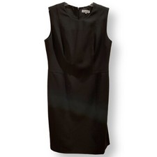 Calvin Klein little black dress size 10 tailored seaming sleeveless LBD