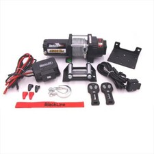 Electric Winch 12v 4500lb Blackline Wire Recovery Off Road Wireless Control