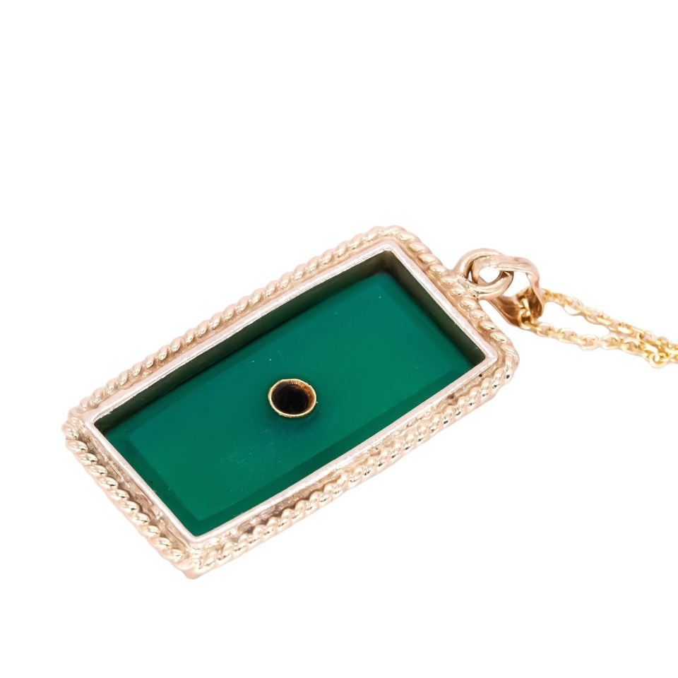 14k Yellow Gold Jewelry Chalcedony & Diamond Pendant Necklace eBay