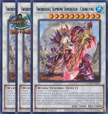 Yugioh! 3x Swordsoul Supreme Sovereign - Chengying MZTM-EN089 Rare 1st Ed NM