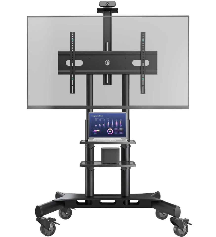 ONKRON Soporte TV Móvil Enrollable para 50-86 Pulgadas, hasta 90,9 kg, TS1881-B DEVOLUCIÓN - Imagen 4 de 4