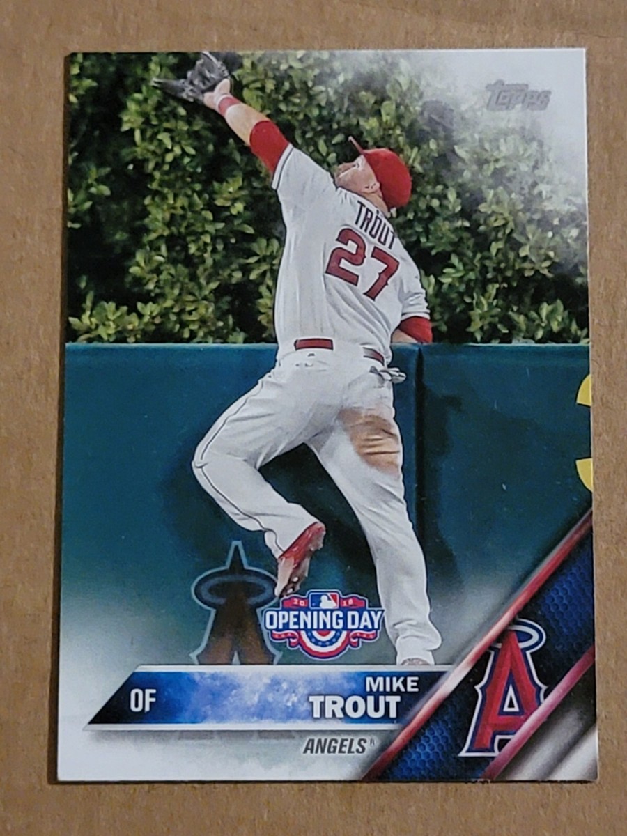 Mike Trout 2016 Topps Opening Day Baseball Card OD-1 Anaheim