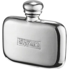 Supreme Pewter Mini Flask Silver One Size F/W 20