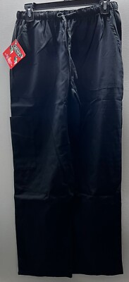 Denice Unisex Black Scrub Bottoms Large
