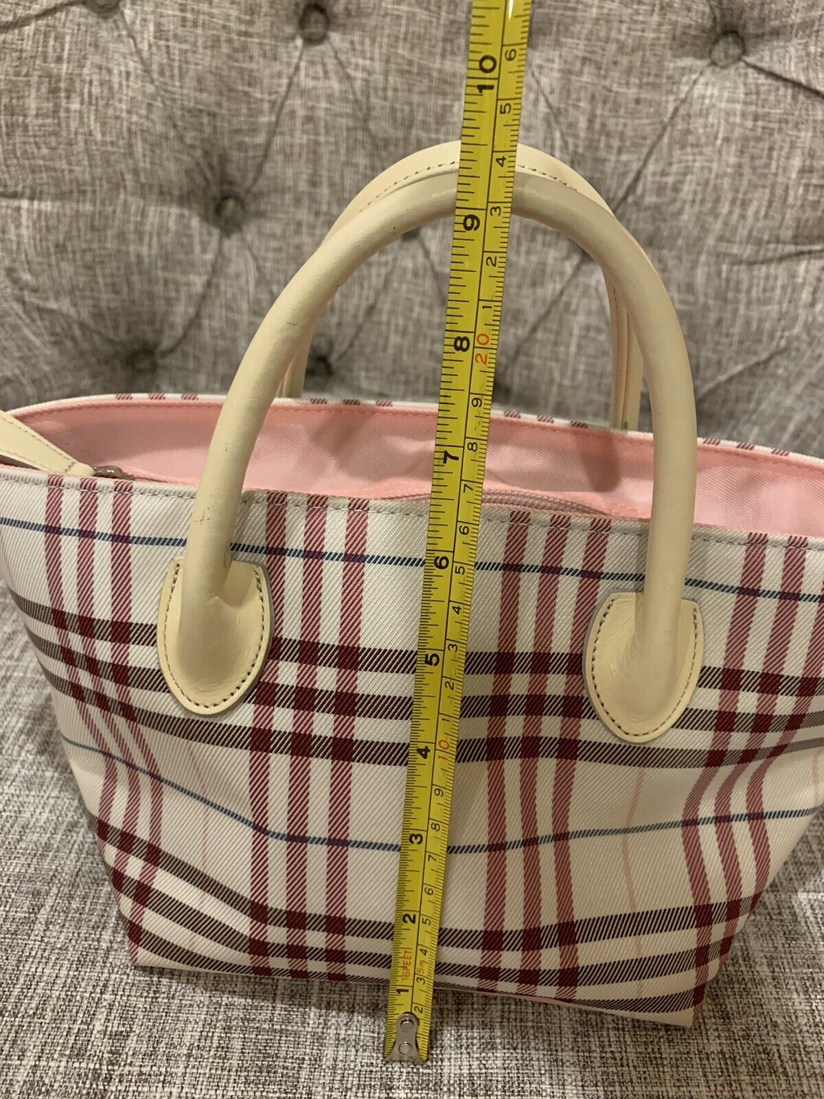 Burberry, Bags, Authentic Burberry Pink Plaid Medium Bag