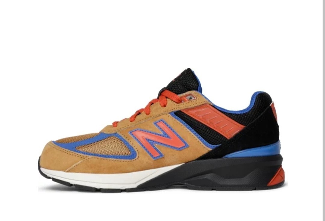 64 New Balance 990V5 Brown Orange Blue GC990WC5 Men 4 Wide / Women