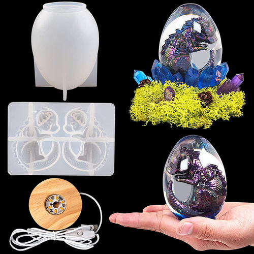 Aazon.co: HyzaPhix 3D Dinosaur Silicone Olds For Epoxy Resin, Dino