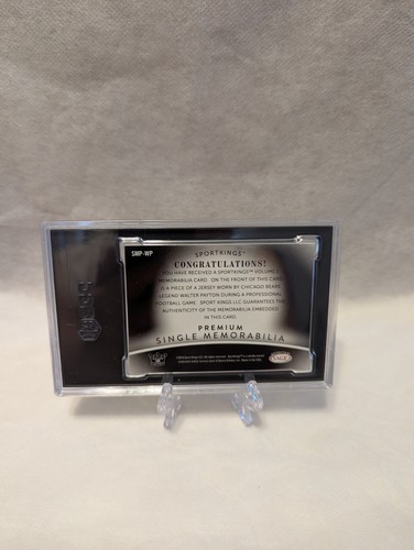 Walter Payton Game-Used/Worn Jersey Premium Patch 2018 Sport Kings SGC 9.5 - Picture 2 of 2