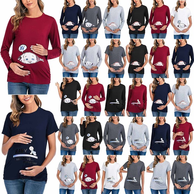 Lustiges Umstandsshirt Baby Umstandsmode Basketball Schwangerschaftsshirt Babybauch Top Schwangerschafts Shirt