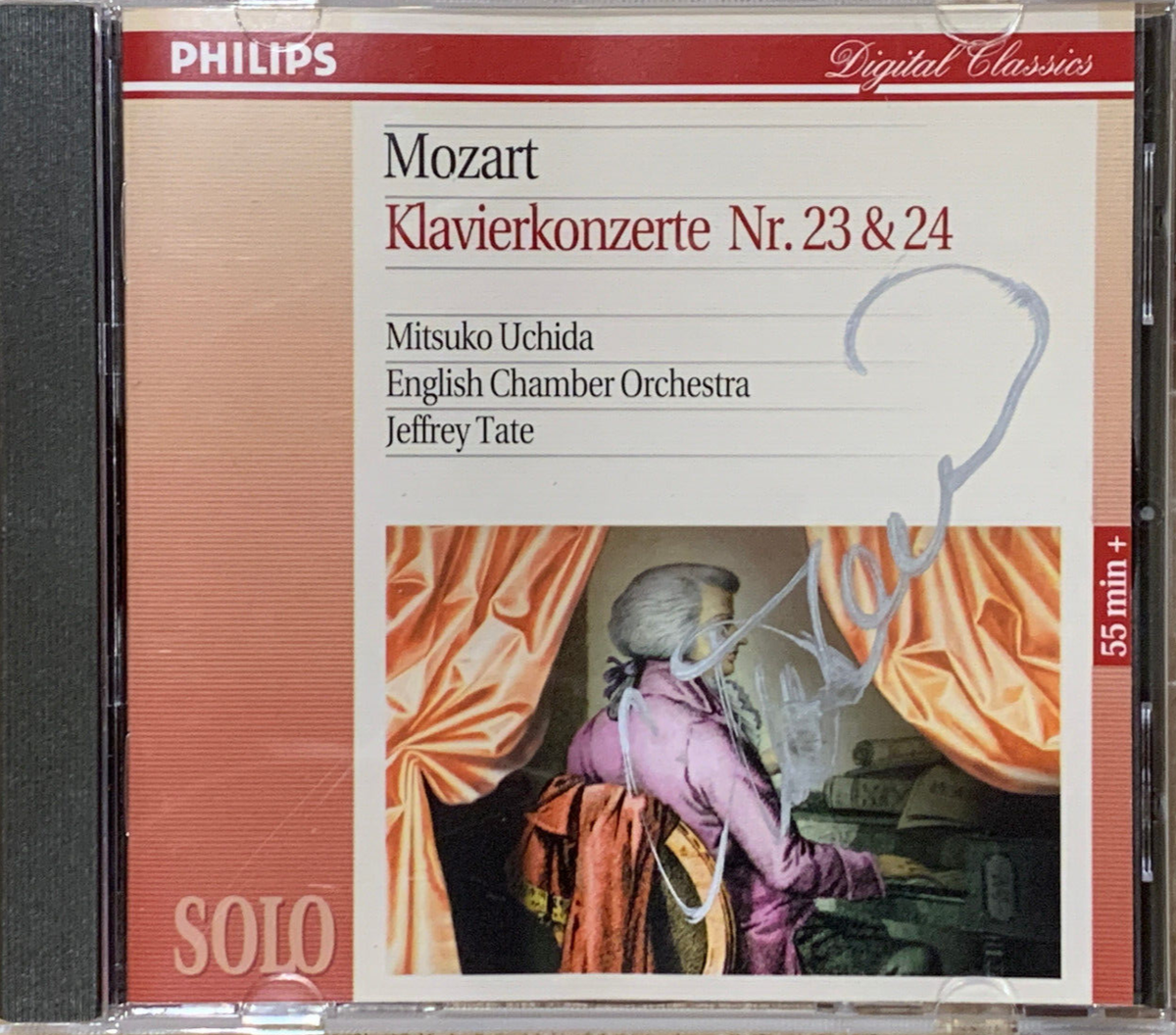 Signed by MITSUKO UCHIDA Mozart Piano Concertos 23 & 24 Philips CD