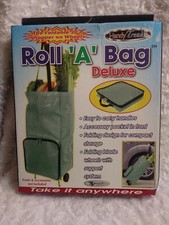 Roll A Bag Foldable Wheeled Shopping Tote Cart
