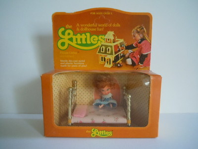 RARE Vintage 1980 Mattel The Littles Flossie Doll And Bed Set Mint