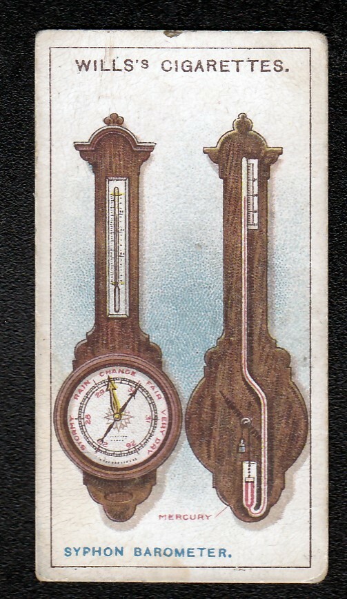Vintage 1915 Trade Card of a SYPHON BAROMETER