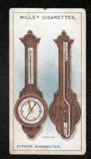 Vintage 1915 Trade Card of a SYPHON BAROMETER