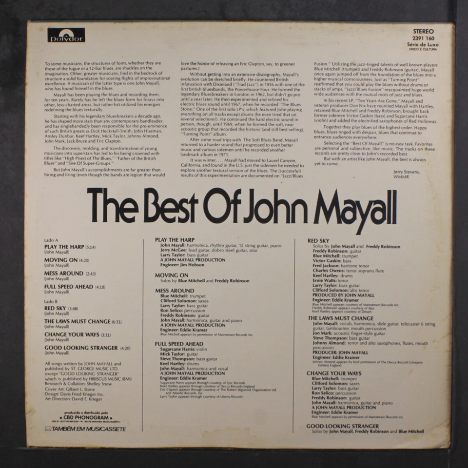 JOHN MAYALL: best of POLYDOR 12" LP 33 RPM - Image 2 of 2