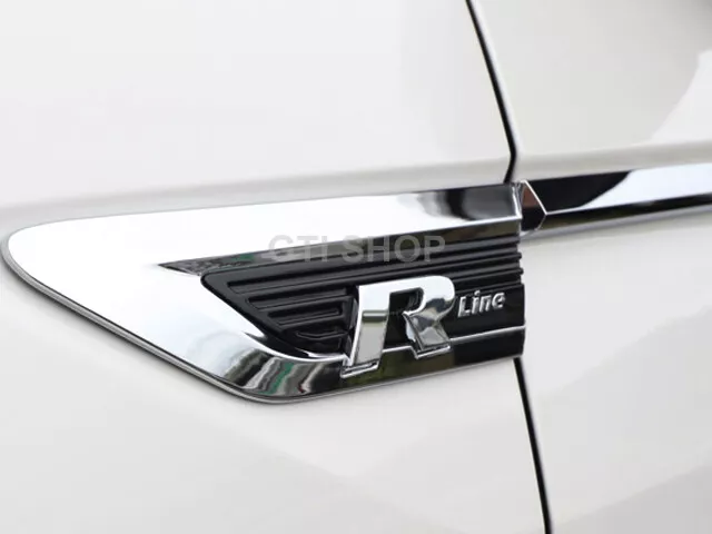 VW R-Line Side Wing Fender Badge Door Emblem For New Tiguan 2017~ / 1 set