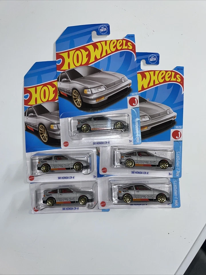 Lote de 5 fundas Hot Wheels 88 Honda CR-X J-Imports 1988 CRX JDM G H 2023 Foto 2 de 4