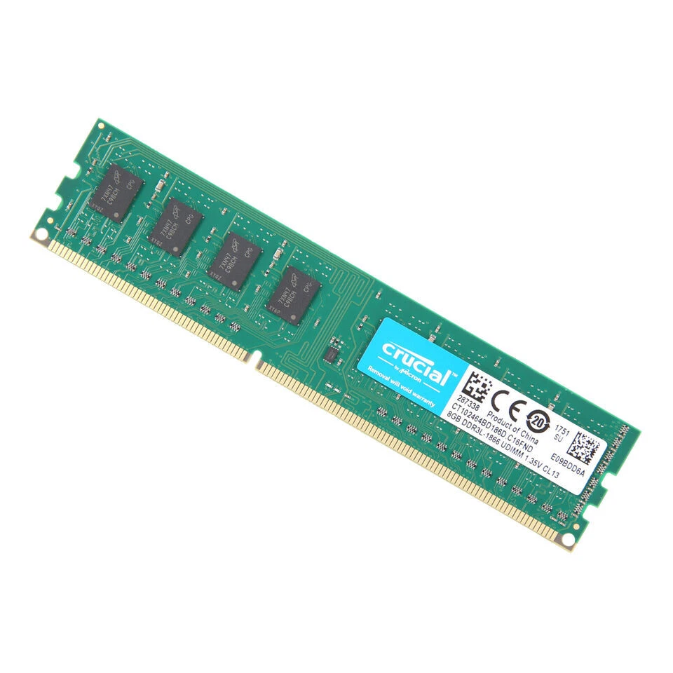 Crucial DDR3L 16GB (2x 8GB) 1866 MHz PC3L-14900 DIMM 240-Pin Non-ECC Memory RAM  - Image 3 of 4