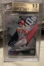 2020 Topps Chrome Decade of Dominance Die-Cuts Mike Trout #DOD-1 BGS 9.5