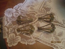 4 Vintage Mid Century Modern Drawer Pulls- Metal