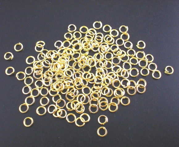 LOT de 450 ANNEAUX CONNECTEURS 3mm x 0,66mm DORE SANS NICKEL perles bijoux