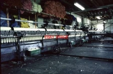 PHOTO  1997 GOLAN SPINNING MULES BRYNKIR WOOLLEN MILL SELF ACTING SPINNING MULES