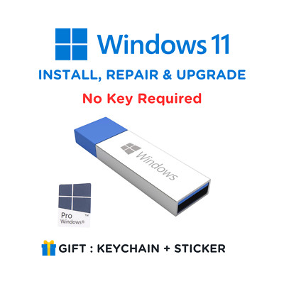 Windows 11 Pro USB | Bootable Install, Repair & Upgrade Tool | No Key Required