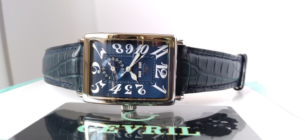 GEVRIL Avenue of Americas 5034 Triple Calendar Swiss Automatic