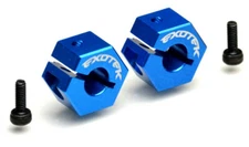 Exotek Associated DR10 Blue Aluminum Clamping Rear Wheel 12mm Hex Set 1977