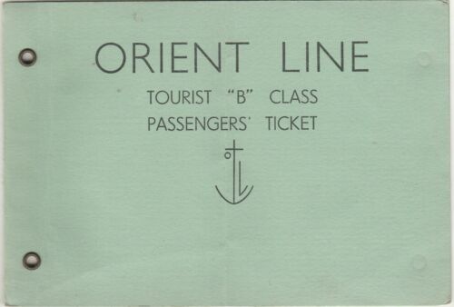 ENGLAND-EGYPT Steamer Passenger Ticket ORIENT LINE Port Said-Southampton 1949  - Picture 1 of 4