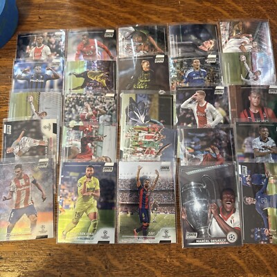 2022 Topps Stadium Club Chrome Champions League 25 Card Lot Xavi Lampard Sesko 