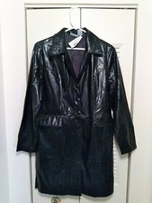 Jr-s Vinyl Trench Women Raincoat Large New!!!!