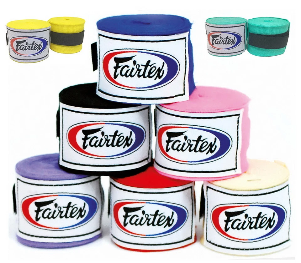 Fairtex HW2 Handwraps 180 inch Full Length Elastic Cotton Muay Thai Kick Boxing