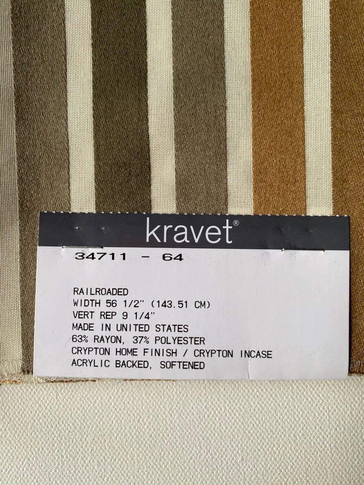 Kravet Railroad   24" Fabric Remnant - Image 2 of 4