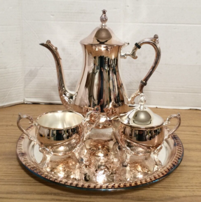 NIB Vintage Sheridan Taunton Silversmiths Silverplate Coffee/Tea 5