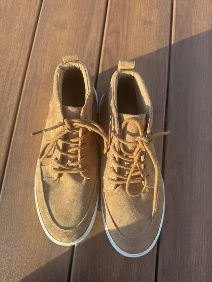 Sapatos masculinos antigos marinhos tamanho 9 marrom tecido médio Bourbon - Imagem 2 de 4