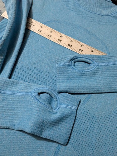 Lululemon Damen-Trainingsshirt Oberteil Größe 4 Langarm blau - Bild 7 von 8
