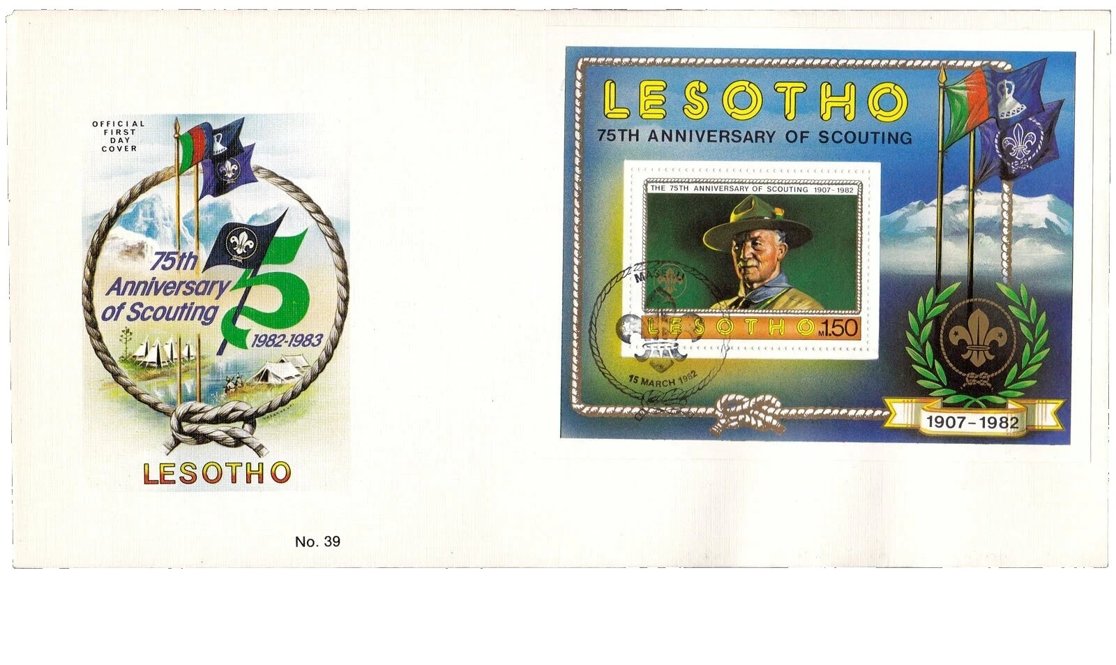 Sobre de Primer Día basuto Sellos