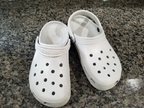 Crocs Classic Unisex M7 W9 Shoes Light Grey Slides Comfort Casual Clogs Sandal