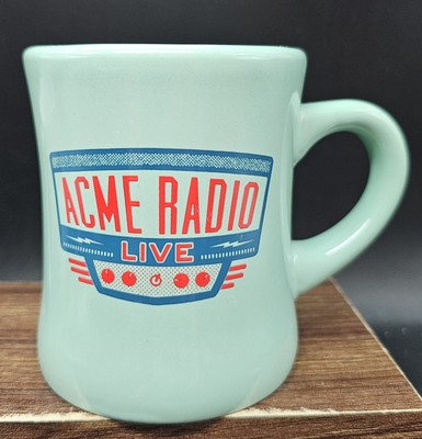   Mint Green ACME RADIO Coffee Mug Heavy Diner Style
