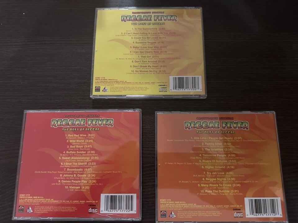 Raggae Fever The Best 0f Reggae by Countdown Singers (CD, 2000, 3 Discs, Madacy) - Image 4 of 4