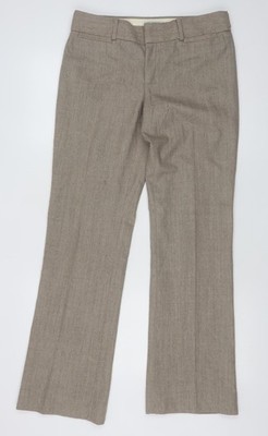 Banana Republic Damen beige Wolle Stretch Anzughose Größe 10 Martin Fit